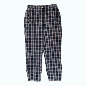 Vintage Gardeur Germany Checkered Plaid Tartan Trousers Dress Pants